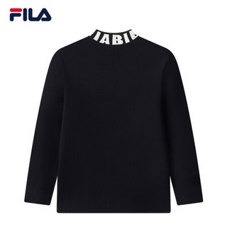 FILA 斐乐官方 男士编织衫2020冬季新款舒适时尚套头针织上衣男 传奇蓝-NV 185/104A/XXL