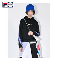 FILA FUSION 斐乐 女子连帽卫衣 2020秋季新款网球运动潮流休闲服 深黑-BK 165/84A/M