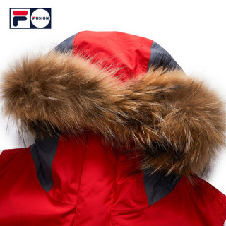 FILA FUSION x WM白山联名 斐乐男士羽绒服2020冬新款保暖外套 传奇红-RD（宽松版型，建议拍小一码） 175/96A/L