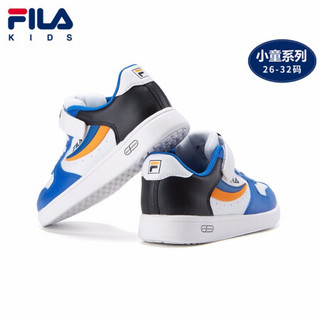 FILA 斐乐  KIDS 儿童小童男童休闲鞋2020年秋冬新款休闲运动鞋 白/骑士蓝-WB-男 28码/19cm