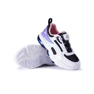 FILA KIDS 斐乐儿童中大童2021年春季新款时尚童鞋休闲运动鞋女童 传奇蓝/兰花紫-NP 33码/内长20.5cm