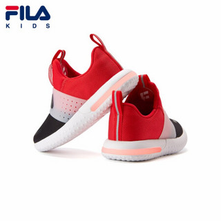 FILA KIDS 斐乐儿童小童2021年春季新款时尚童鞋休闲运动鞋 传奇蓝/火红-NR-中 26码/内长16.0cm