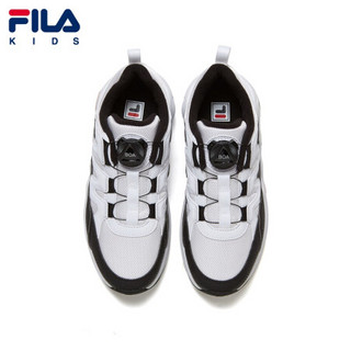 FILA KIDS 斐乐儿童中大童复古跑鞋休闲2020年秋季冬季新款官方 斐乐白/黑色-WB 34码/内长21.5cm