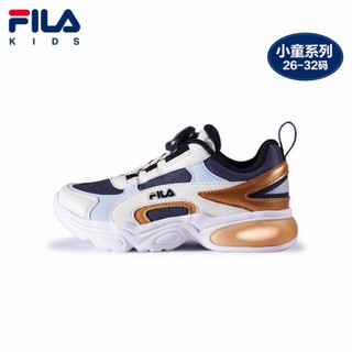 FILA KIDS 斐乐儿童小童2021年春季新款时尚童鞋休闲运动鞋跑鞋 舒缓蓝/深灰蓝-BB-男 28码/内长17.5cm