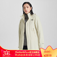 TheNorthFace北面三合一冲锋衣女户外防水保暖上新|4NAI 05G/米色/灰色 S