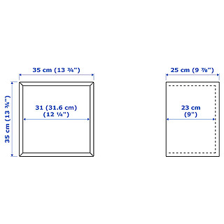 EKET伊克特柜子-白色35x25x35厘米