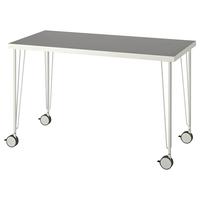 LINNMON利蒙/桌子-淡灰色/白色120x60厘米