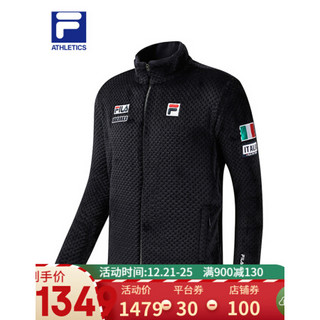 FILA  ATHLETICS 斐乐男士羊羔绒外套2020年冬季新款连帽运动外套 RD宝蓝-NV 180/100A/XL