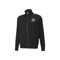 PUMA 拼色拉链 男士休闲外套 黑色-01 S