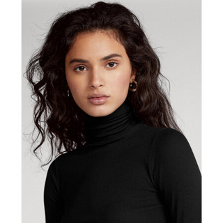 Ralph Lauren/拉夫劳伦女装 2020年冬季弹力罗纹针织高领衫21869 001-黑色 XS