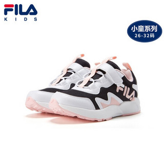 FILA KIDS 斐乐儿童小童儿童复古跑鞋休闲2020年秋季冬季新款官方 传奇蓝/嫩玫粉-NP 28码/内长17.5cm