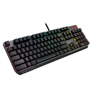 ROG 玩家国度 游侠RX机械键盘 樱桃红轴+影刃2 无线鼠标 键鼠套装 黑色