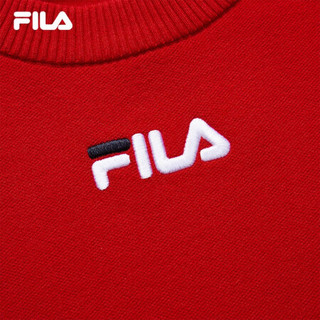 FILA 斐乐官方 女士编织衫2020冬季新款时尚潮流套头针织上衣女 传奇红-RD 170/88A/L
