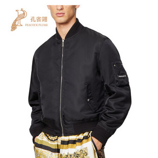 Versace/范思哲男装2020新款男士巴洛克印花时尚百搭双面穿尼龙夹克 黑色 46