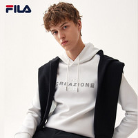 FILA 斐乐官方男子防风连帽卫衣时尚休闲简洁 2020年秋季冬季新款 标准白-WT 170/92A/M