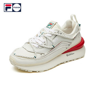 FILA FUSION 斐乐女子老爹鞋2020秋冬新款运动鞋休闲圣诞款JOGGER 灰/红/绿-GG 38