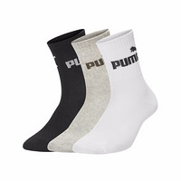 PUMA彪马官方 新款高筒长袜袜子（三对装） SPORT 907263 白色-灰色-黑色 07 EU:35-38 规格:21-22