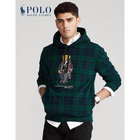 Ralph Lauren/拉夫劳伦男装 2020年冬季Polo小熊格纹起绒布连帽衫13053 999-多色 M