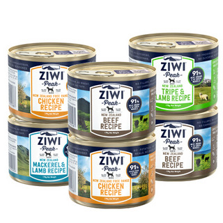 ziwi滋益巅峰新西兰进口混合口味高蛋白犬罐头170g*6狗狗主粮湿罐头组合 混合口味=牛肉*3+羊肉*3