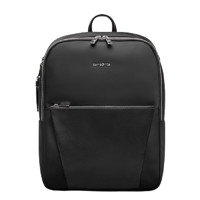 Samsonite 新秀丽 女士皮革拉链双肩电脑包TM0*09003 黑色 13英寸