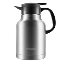 MAXCOOK 美厨 保温壶 304不锈钢内胆真空热水壶保温瓶暖壶开水瓶 大容量防滑咖啡壶1.5L 拉丝银MCH6785