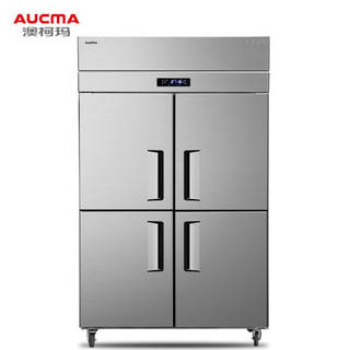 澳柯玛（AUCMA）四门商用厨房冰箱 饭店酒店专用 立式不锈钢双温冰柜 豪华工程款 VCF-937XG