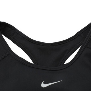 耐克 NIKE 女子 紧身服 AS NIKE SWOOSH BRA PAD 中强度支撑 运动服 BV3637-010 黑色 M码