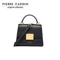 皮尔卡丹(pierre cardin)时尚单肩斜挎包女百搭小方包女欧美风牛皮手提包包女士 J0A218-1400225A黑色