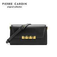 皮尔卡丹(pierre cardin)时尚单肩包女百搭斜挎包包女士牛皮新潮腋下包女 J0A235-330201A黑色