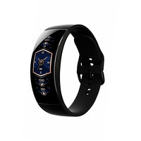 AMAZFIT 跃我 X 智能手表 55.4mm 黑体辐射 黑色硅胶表带 (GPS、NFC、血氧)