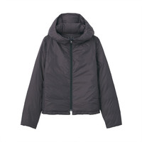 無印良品 MUJI 無印良品 女式 轻量羽绒便携式 风帽夹克衫 深灰色 M
