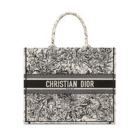 Dior 迪奥 BOOK TOTE系列 Dior Zodiac 女士手提包 M1286ZWBR_M941 奶油白/黑色