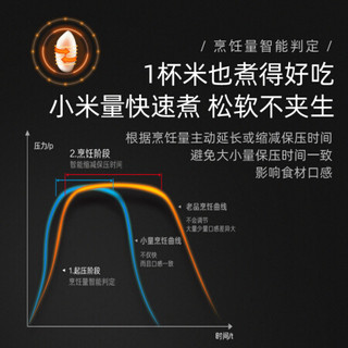 美的（Midea）电压力锅双胆家用精控火候电压力煲 快速煮电高压锅YL50E558D