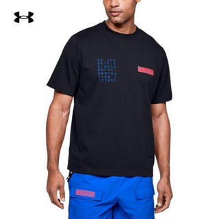 安德玛官方UA Summit Graphic男子运动短袖T恤Under Armour1359714 黑色001 M