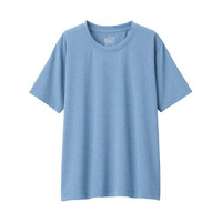 無印良品 MUJI 無印良品  女式 吸汗速干 短袖T恤 萨克森蓝 S