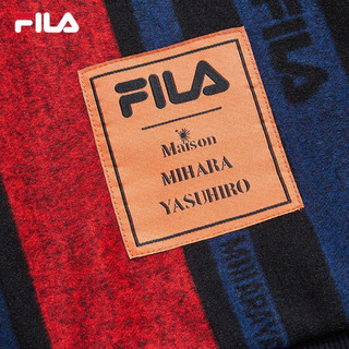 FILA x MIHARA斐乐套头卫衣男子2021春季新款休闲时尚运动套头衫 红色拼藏青条纹-RD 180/100A/XL