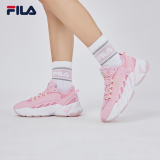 FILA X WILSON 斐乐ADE女鞋老爹鞋联名款复古跑鞋2020秋季运动鞋 童话粉-FT 36