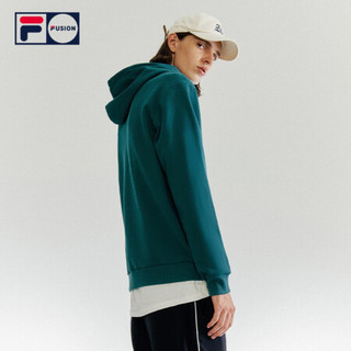 FILA FUSION 斐乐连帽卫衣男子2020冬季新款潮流卫衣 远山绿-DG 175/96A/L