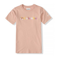 Columbia哥伦比亚户外21春夏新品儿童撞色LOGO针织短袖T恤AG0061 673 XXS