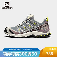 萨洛蒙（Salomon）男女款 户外运动时尚休闲稳定舒适耐磨机能徒步鞋 XA PRO 3D ADV 沙场灰 412322 UK8(42)