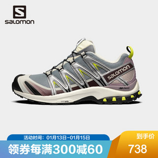 萨洛蒙（Salomon）男女款 户外运动时尚休闲稳定舒适耐磨机能徒步鞋 XA PRO 3D ADV 沙场灰 412322 UK6.5(40)