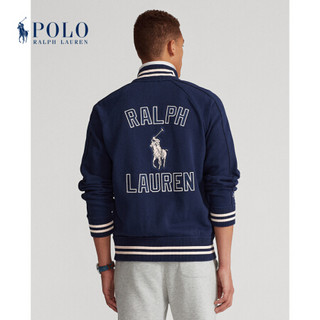 Ralph Lauren/拉夫劳伦男装 2020年秋季Pink Pony起绒布棒球夹克12916 410-海军蓝 L