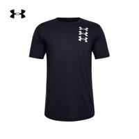 安德玛官方UA Triple男子运动短袖T恤Under Armour1357173 黑色001 M