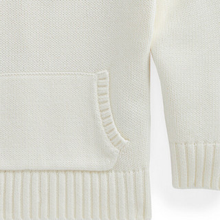 Ralph Lauren/拉夫劳伦男童 2020年冬季棉质四分之一拉链针织毛衫34627 101-白色 3/3T