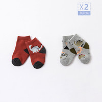 戴维贝拉 davebella戴维贝拉2020新款秋季男童袜子儿童短袜男宝宝秋天幼儿袜婴儿袜 恐龙组合 15CM（约4-6岁 建议脚长16-18cm）