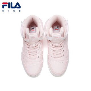 FILA KIDS 斐乐儿童中大童2020年冬季新款时尚童鞋休闲运动鞋 朴雾嫩粉/斐乐白-PK-女 35码/内长22.0cm