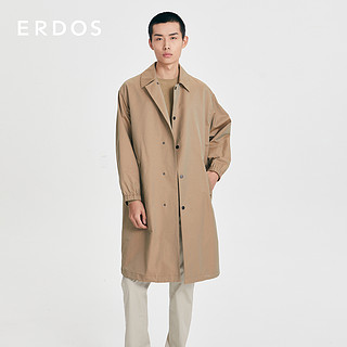 ERDOS 21早春新品两用领型宽松版中长款男风衣外套