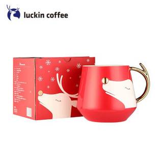 瑞幸咖啡 （luckincoffee）白唇鹿经典陶瓷杯商务咖啡杯茶杯办公室水杯男女430ML