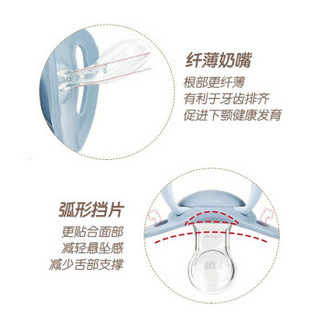 NUK 进口超市NUK新生儿婴儿蓝粉系列安抚奶嘴宝宝安睡型硅胶0-6月安抚奶嘴 粉色（2只装）