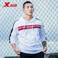 XTEP特步卫衣男连帽秋季新款套头衫秋季装宽松运动卫衣男上衣男装潮流
